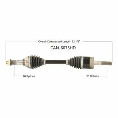 WIDE OPEN Heavy Duty CV Axle for CAN AM HD FRONT RIGHT OUTLANDER 650/850/1000 20 CAN-6075HD
